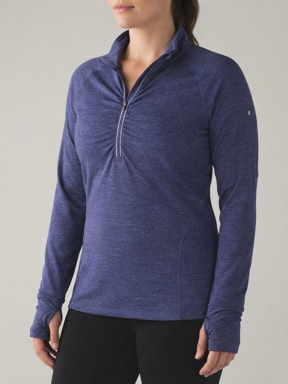 KIRKLAND Signature Quarter-Zip Pullover L Ultra Violet EUC